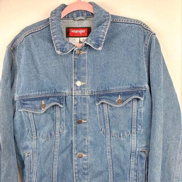 Vintage Western Wrangler Denim Jacket Western Trucker Jacket Wrangler Hero - Picture 4 of 5